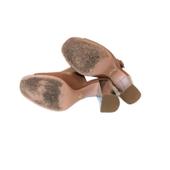 Prada Brown Leather Heeled Sandals - IT 40 - Picture 13 of 16
